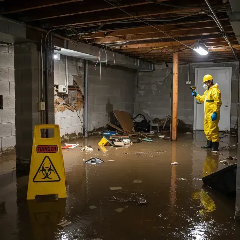 Flooded Basement Electrical Hazard in West Point, UT Property