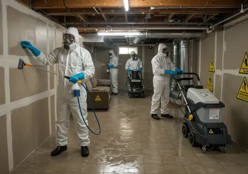 Basement Moisture Removal and Structural Drying process in West Point, UT